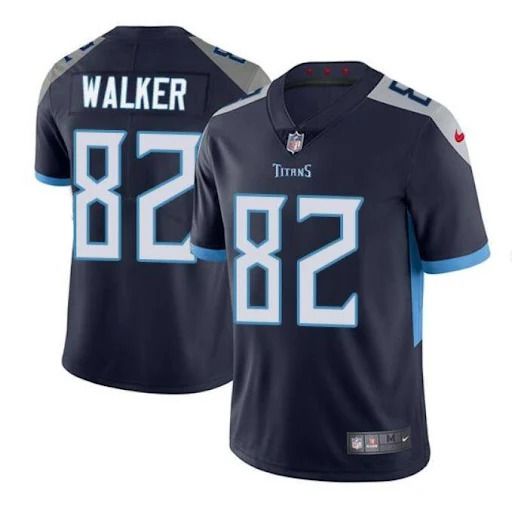 Men Tennessee Titans #82 Delanie Walker Nike Navy Vapor Limited NFL Jersey